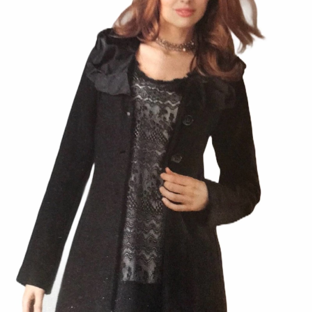 Cabi editor in chief collar dress coat